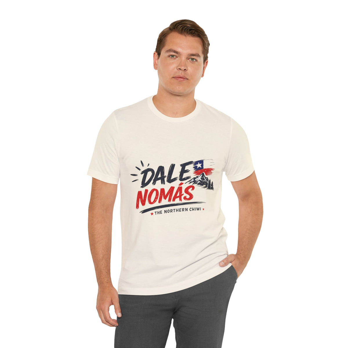 Dale Nomás Graphic Tee – Chilean Flag & Mountain Design