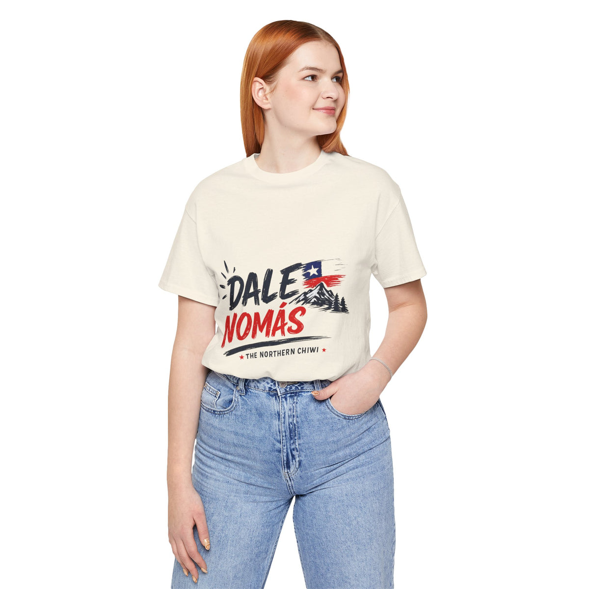 Dale Nomás Graphic Tee – Chilean Flag & Mountain Design