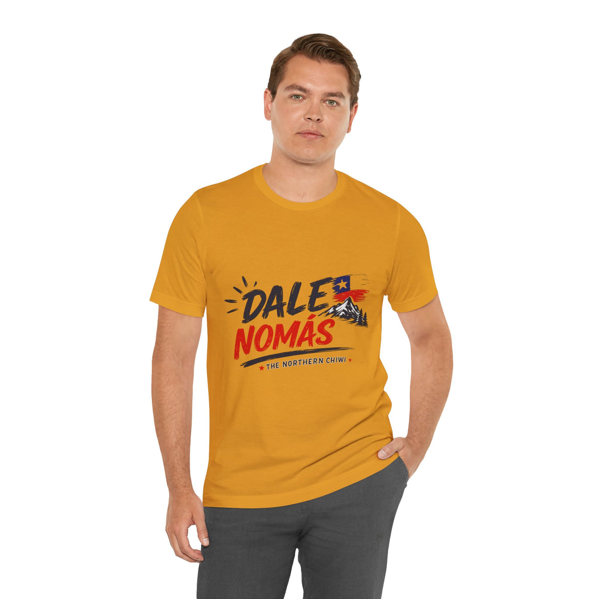 Dale Nomás Graphic Tee – Chilean Flag & Mountain Design