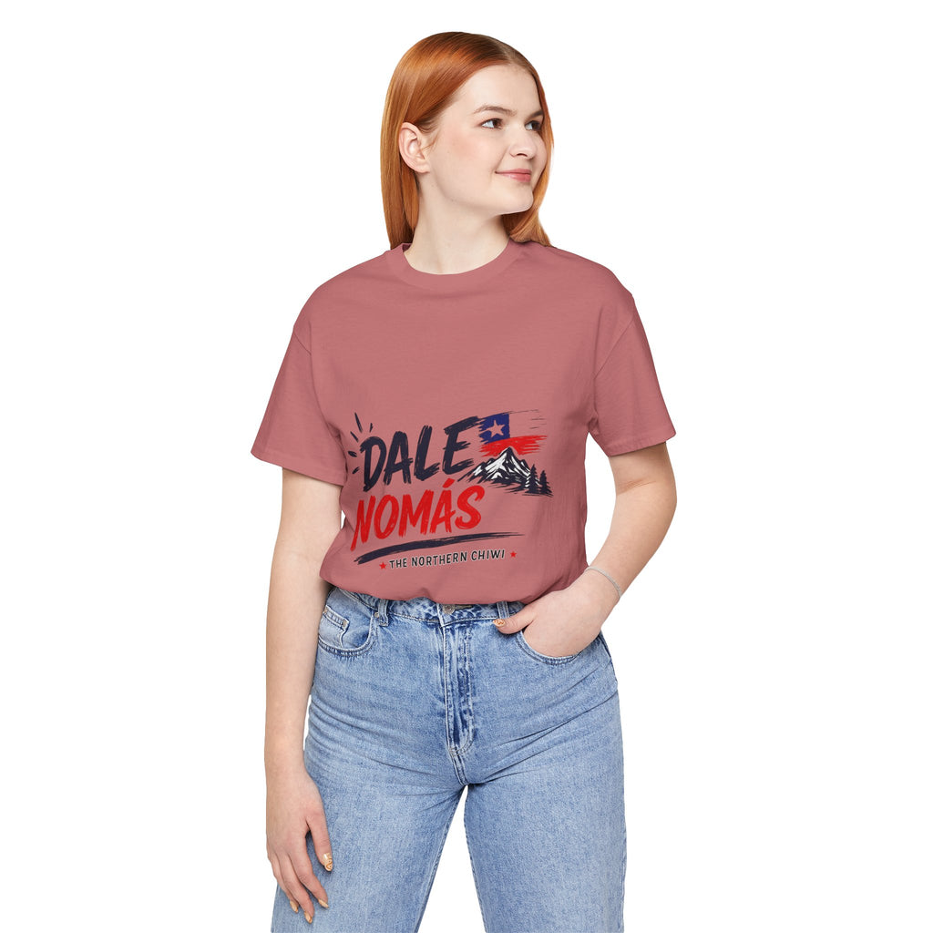 Dale Nomás Graphic Tee – Chilean Flag & Mountain Design