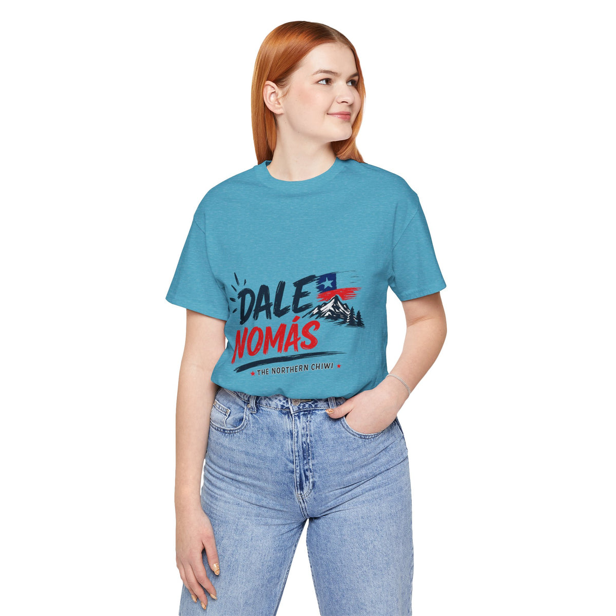 Dale Nomás Graphic Tee – Chilean Flag & Mountain Design