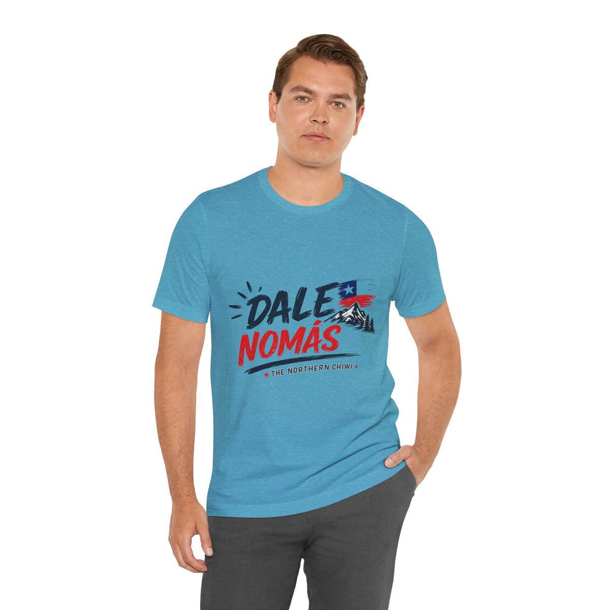 Dale Nomás Graphic Tee – Chilean Flag & Mountain Design