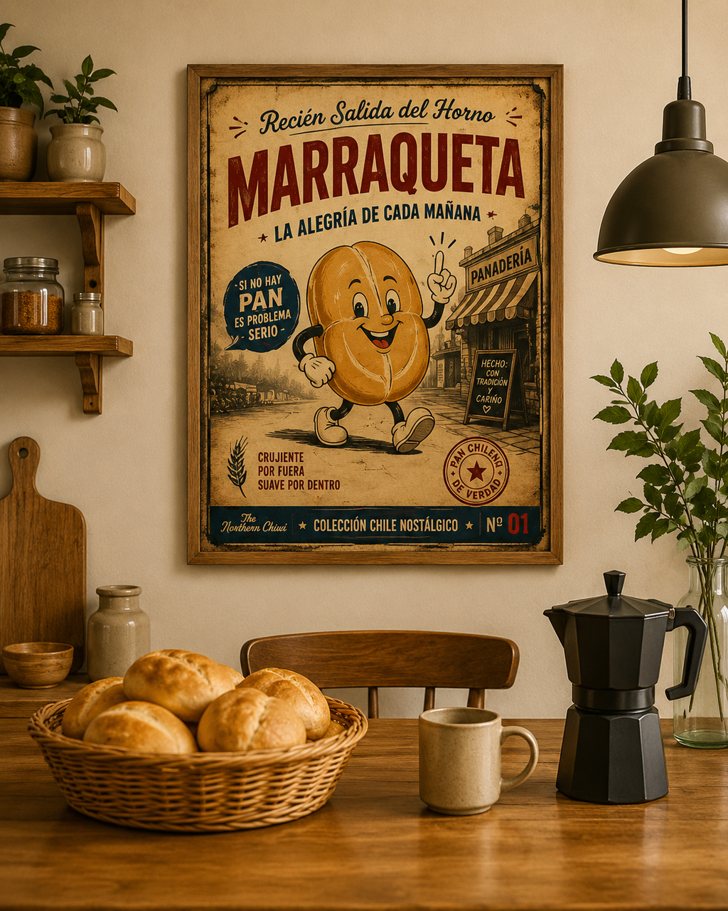 Marraqueta — La Alegría de Cada Mañana | Digital Art Print #01